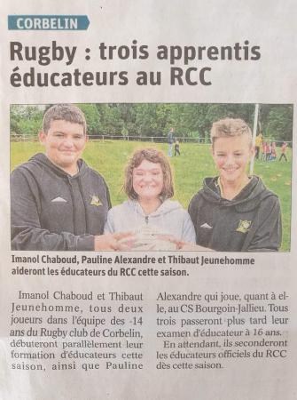 Merci à tous pour cette belle reprise et félicitations à nos apprentis éducateurs !